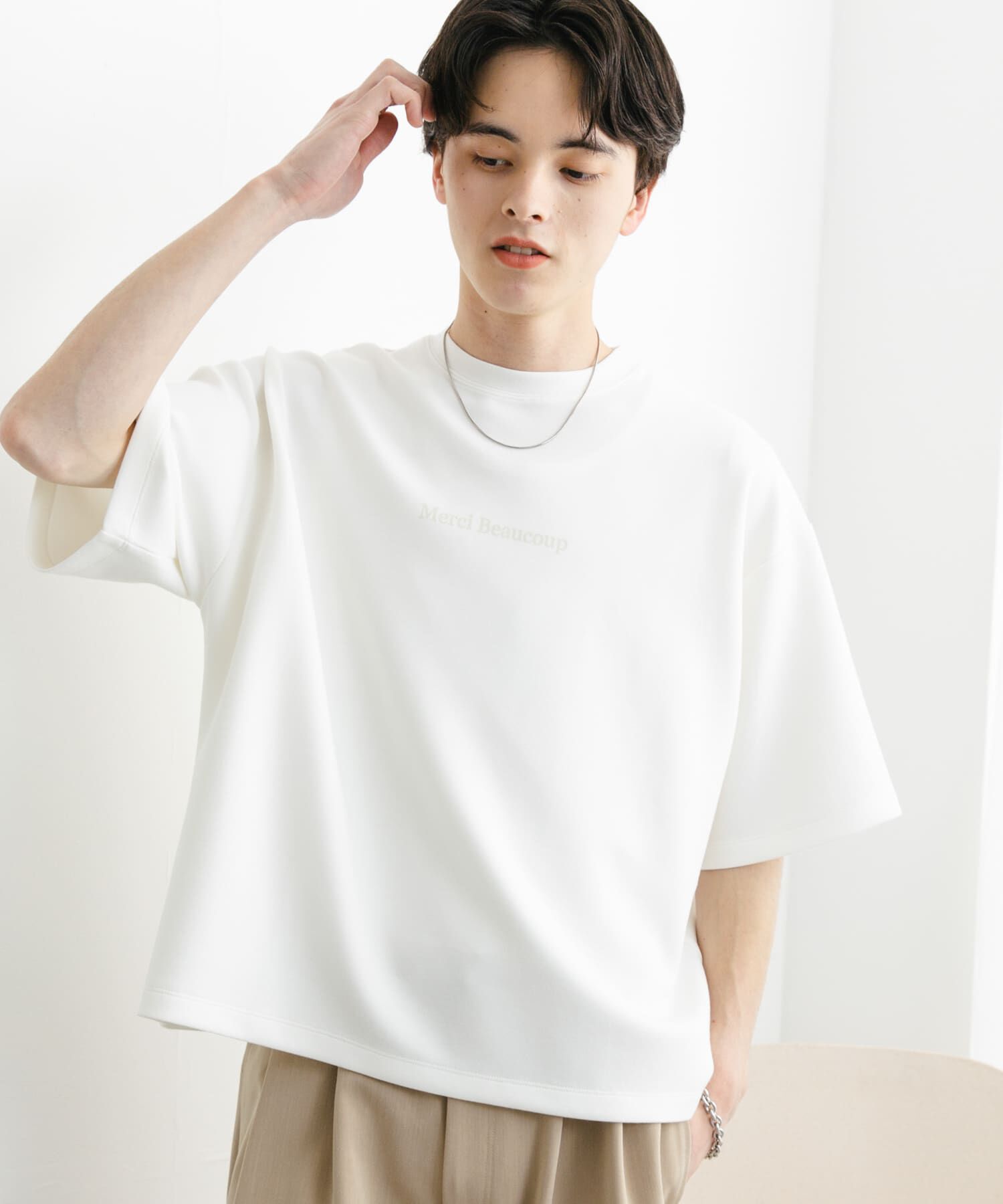 SENSE OF PLACE by URBAN RESEARCH「french ロゴショートスリーブTシャツ」|Tシャツ・カットソー|ホワイト