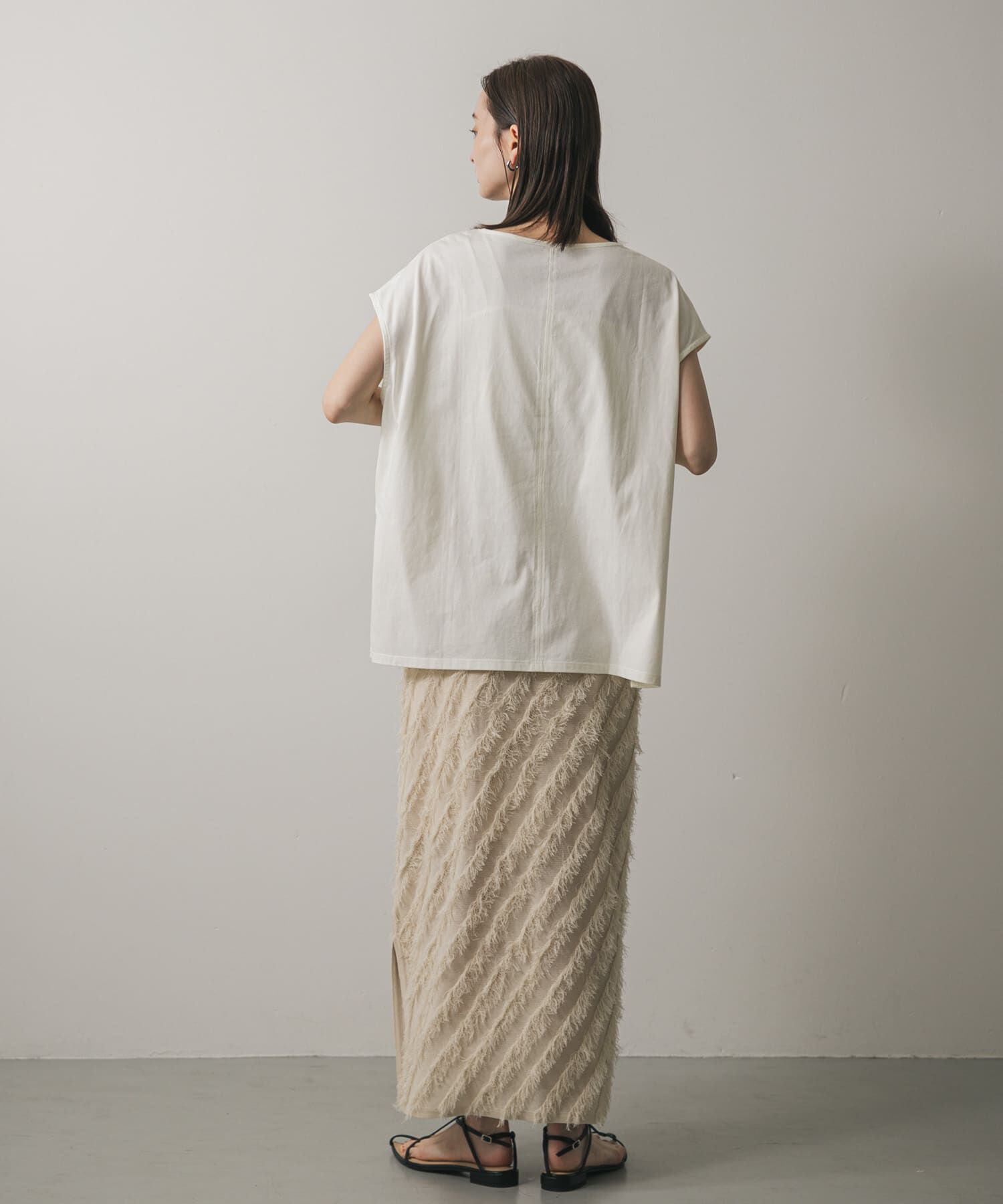 SENSE OF PLACE by URBAN RESEARCH「フロントホックフレンチスリーブカットトップ」|Tシャツ・カットソー|