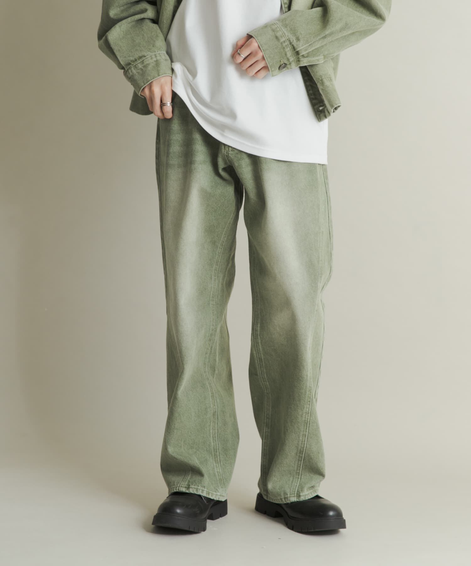 SENSE OF PLACE by URBAN RESEARCH「ツイストデニムワイドパンツ」|デニム|