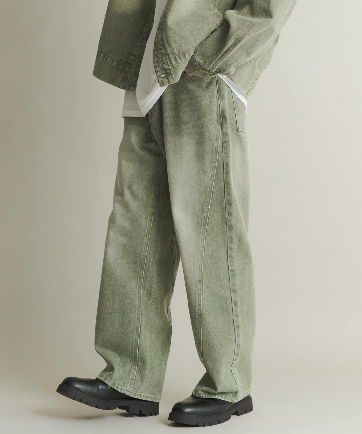 SENSE OF PLACE by URBAN RESEARCH「ツイストデニムワイドパンツ」|デニム|