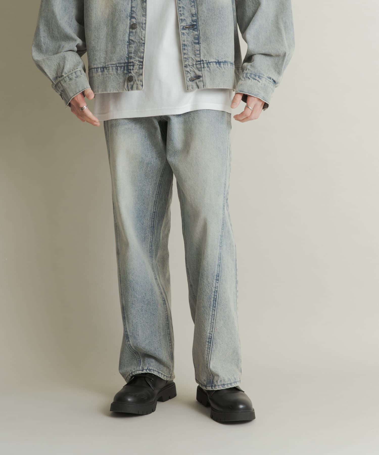 SENSE OF PLACE by URBAN RESEARCH「ツイストデニムワイドパンツ」|デニム|