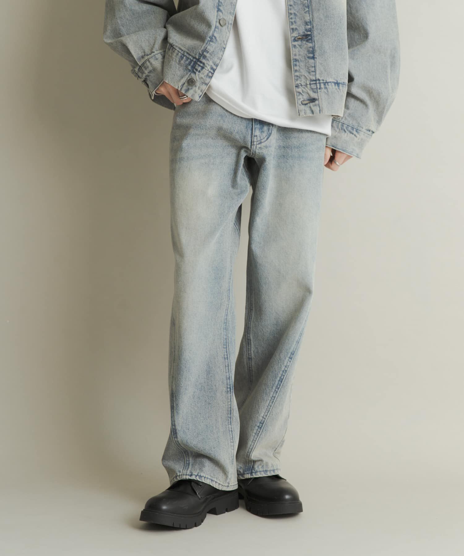 SENSE OF PLACE by URBAN RESEARCH「ツイストデニムワイドパンツ」|デニム|