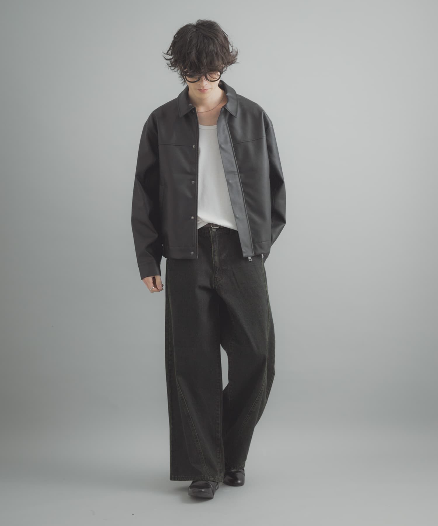 SENSE OF PLACE by URBAN RESEARCH「『ユニセックス』ケミカルバギーワイドデニムパンツ」|デニム|