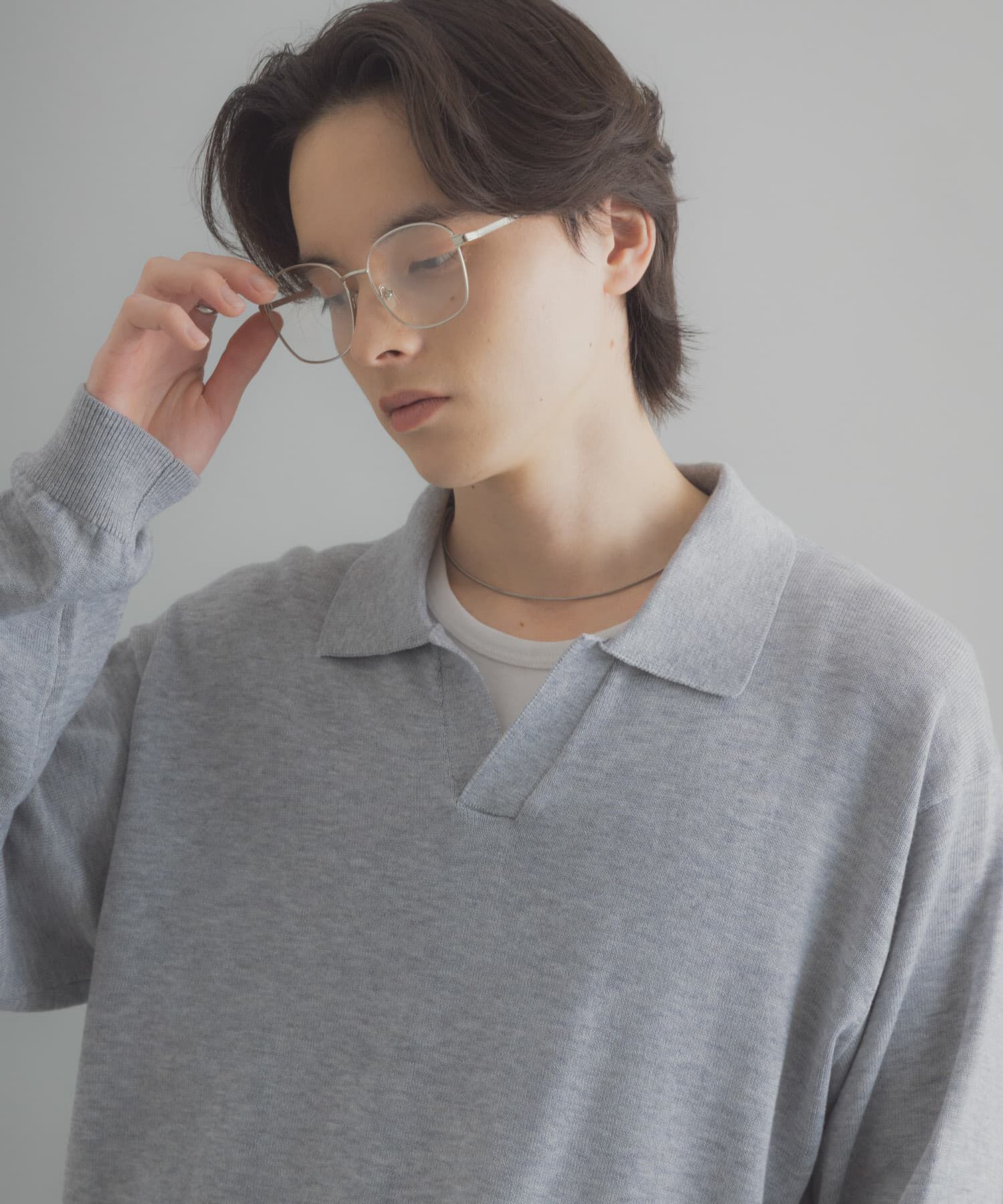 SENSE OF PLACE by URBAN RESEARCH「『洗濯可』スキッパーロングスリーブニット」|ニット・セーター|