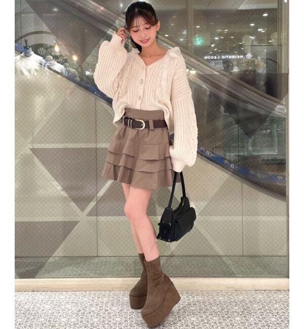  「厚底ストレッチショートブーツ」|ショートブーツ|