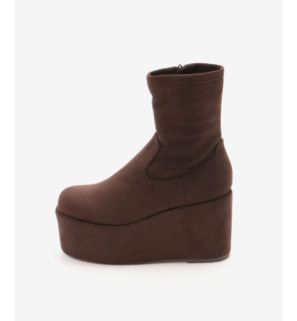  「厚底ストレッチショートブーツ」|ショートブーツ|