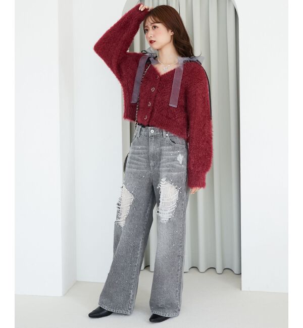  「きらふわレーシーパターンカーデ」|カーディガン|