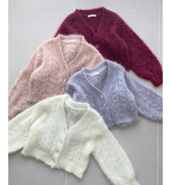  「きらふわレーシーパターンカーデ」|カーディガン|