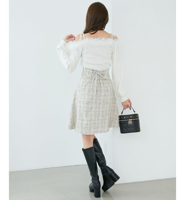  「チェーン付きフェイクファーニット」|ニット・セーター|