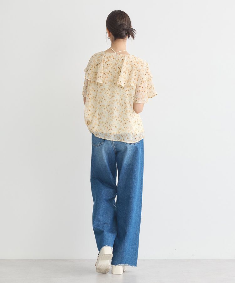 earth music&ecology「チョーカー付き楊柳ラッフルブラウス」|シャツ・ブラウス|