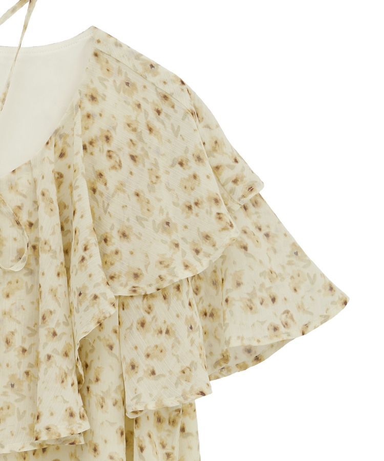 earth music&ecology「チョーカー付き楊柳ラッフルブラウス」|シャツ・ブラウス|