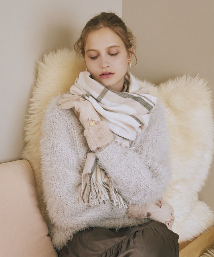 Maison de FLEUR「チェックストール」|ストール|