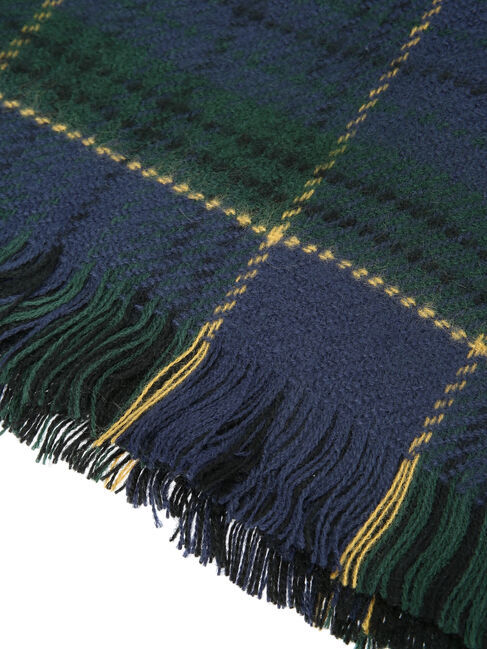  「チェック&times;ソリッドリバーシブルマフラー」|ストール|