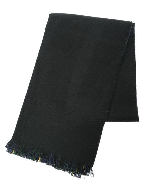  「チェック&times;ソリッドリバーシブルマフラー」|ストール|