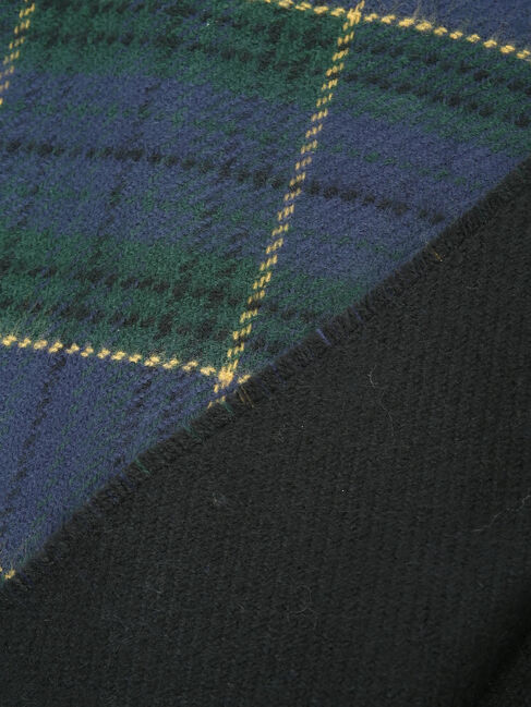  「チェック&times;ソリッドリバーシブルマフラー」|ストール|