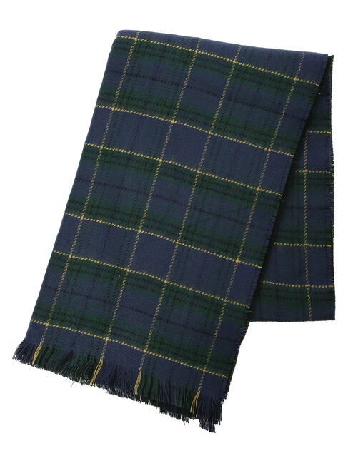  「チェック&times;ソリッドリバーシブルマフラー」|ストール|