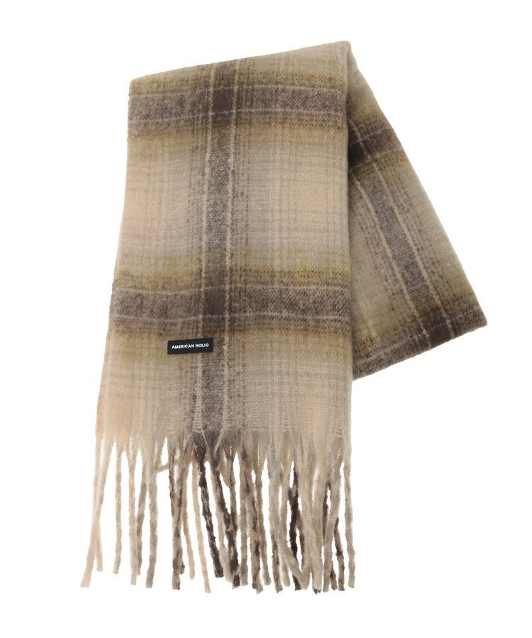 AMERICAN HOLIC「チェックシャギーマフラー」|マフラー|