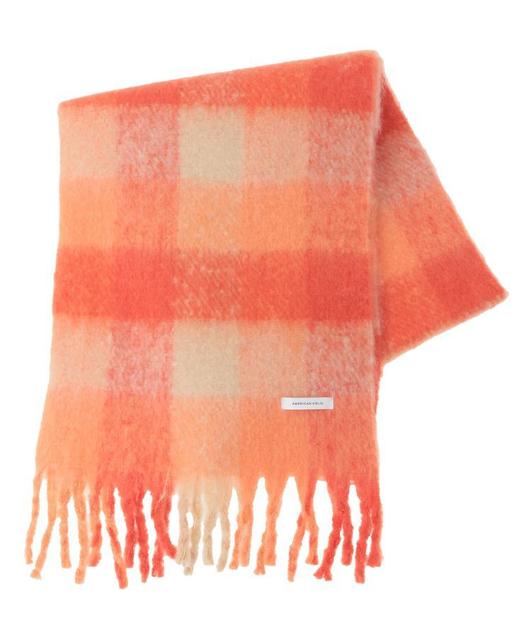 AMERICAN HOLIC「起毛カラーチェックシャギーマフラー」|マフラー|