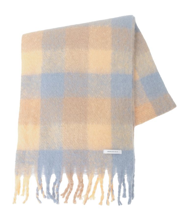 AMERICAN HOLIC「起毛カラーチェックシャギーマフラー」|マフラー|