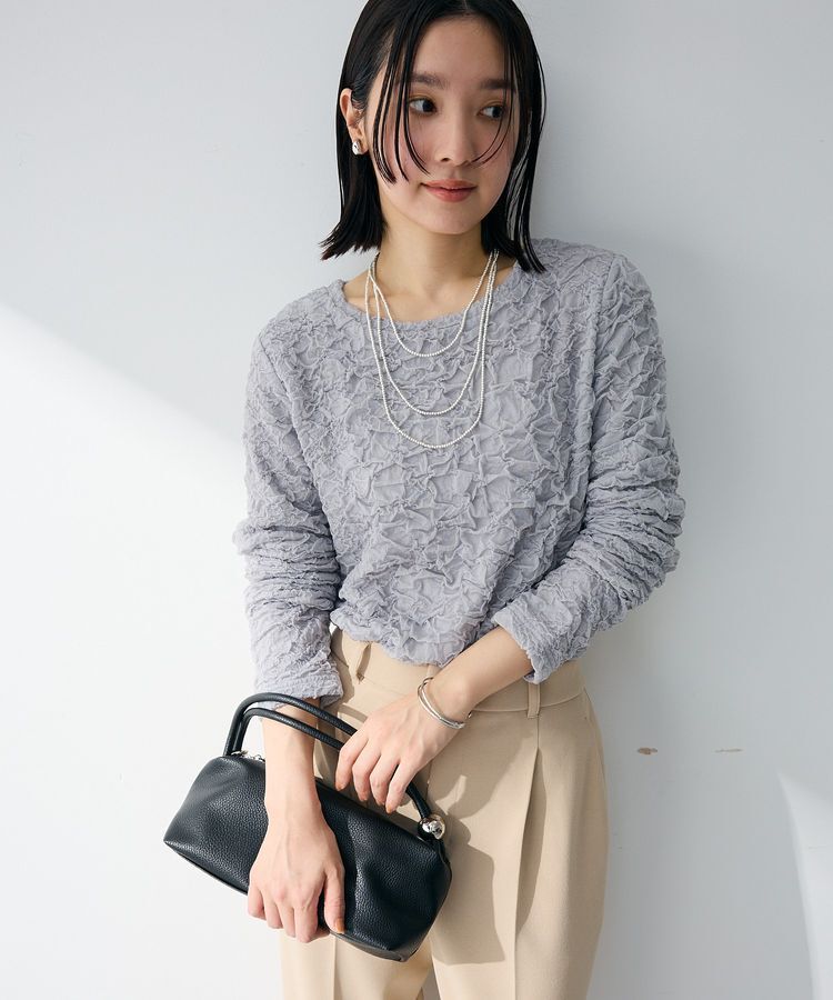 Green Parks「表面感ポコポコプルオーバー」|Tシャツ・カットソー|Light Gray