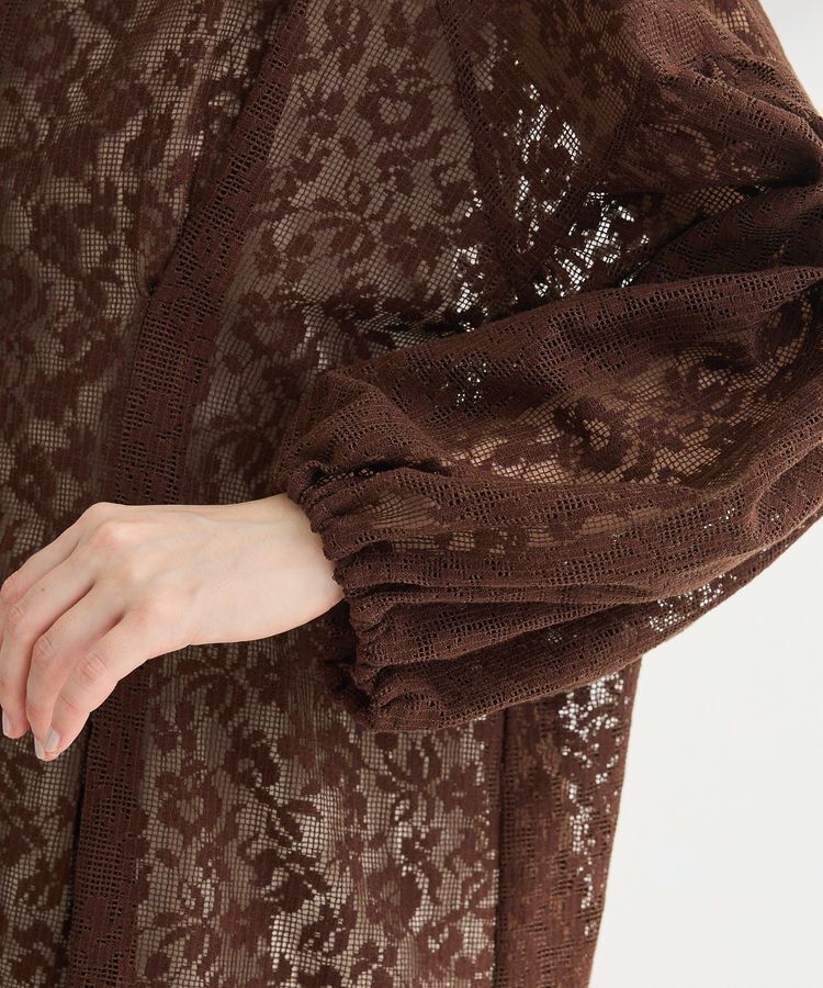 Green Parks「メッシュレースタック入りプルオーバー」|Tシャツ・カットソー|