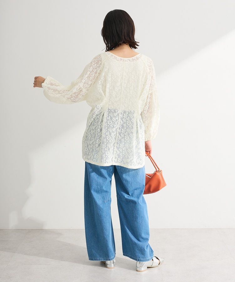 Green Parks「メッシュレースタック入りプルオーバー」|Tシャツ・カットソー|