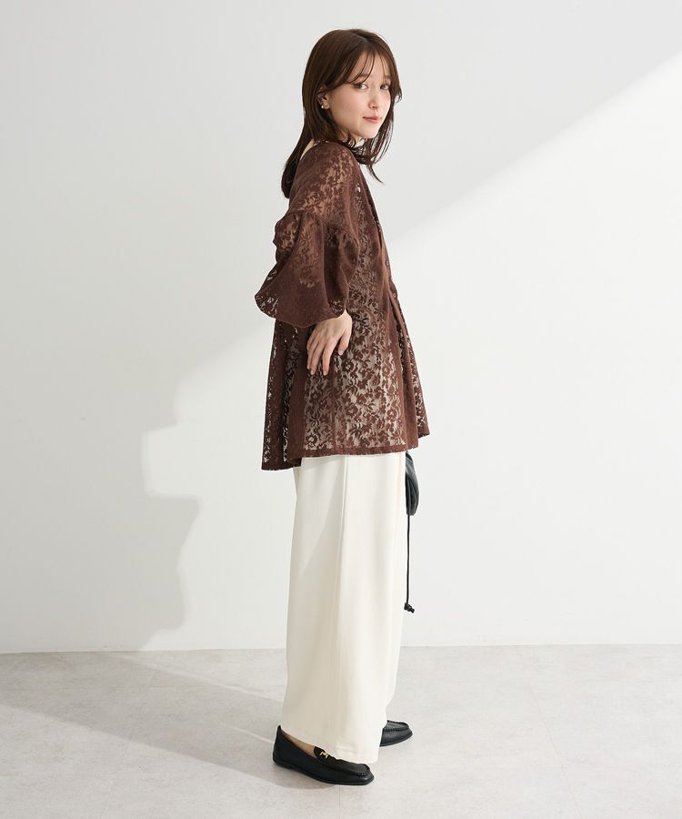 Green Parks「メッシュレースタック入りプルオーバー」|Tシャツ・カットソー|