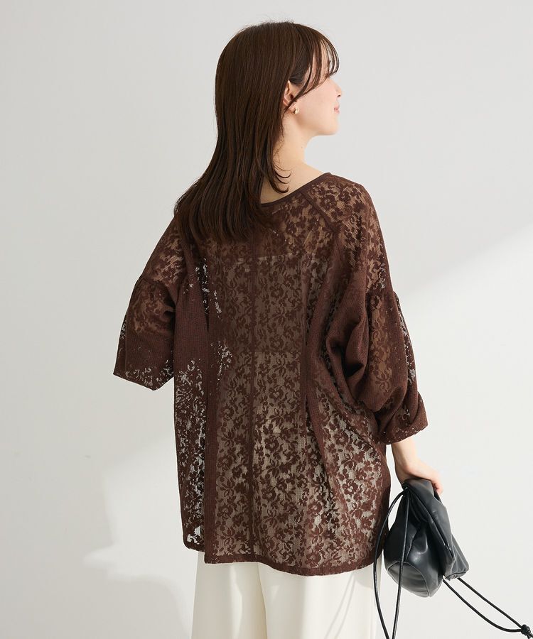 Green Parks「メッシュレースタック入りプルオーバー」|Tシャツ・カットソー|