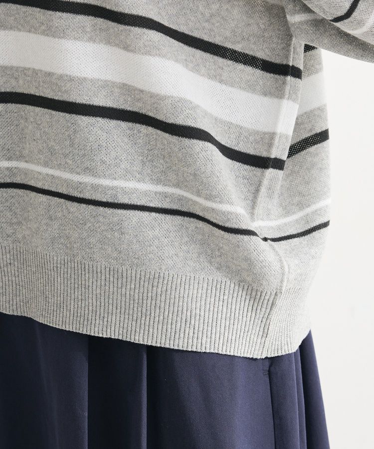 Green Parks「衿付き7分袖ニットプルオーバー」|ニット・セーター|