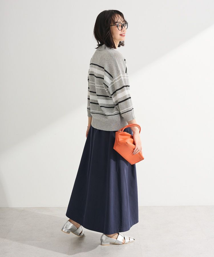 Green Parks「衿付き7分袖ニットプルオーバー」|ニット・セーター|