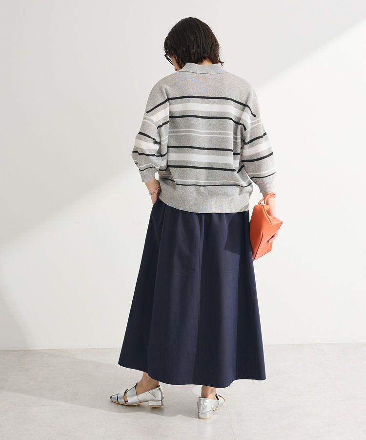 Green Parks「衿付き7分袖ニットプルオーバー」|ニット・セーター|