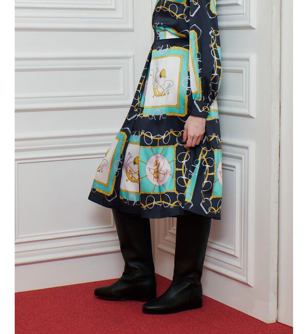 LOULOU WILLOUGHBY「【LOULOU WILLOUGHBY】RATTIジョッキープリントスカート」|フレア|