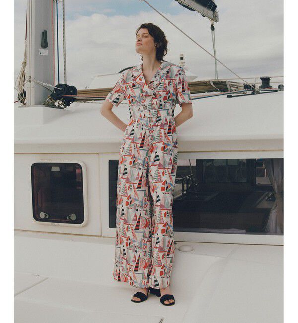 LOULOU WILLOUGHBY「【LOULOU WILLOUGHBY】RATTI マリーナプリントオールインワン」|オールインワン|