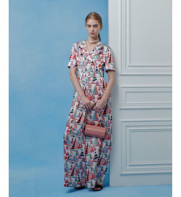 LOULOU WILLOUGHBY「【LOULOU WILLOUGHBY】RATTI マリーナプリントオールインワン」|オールインワン|