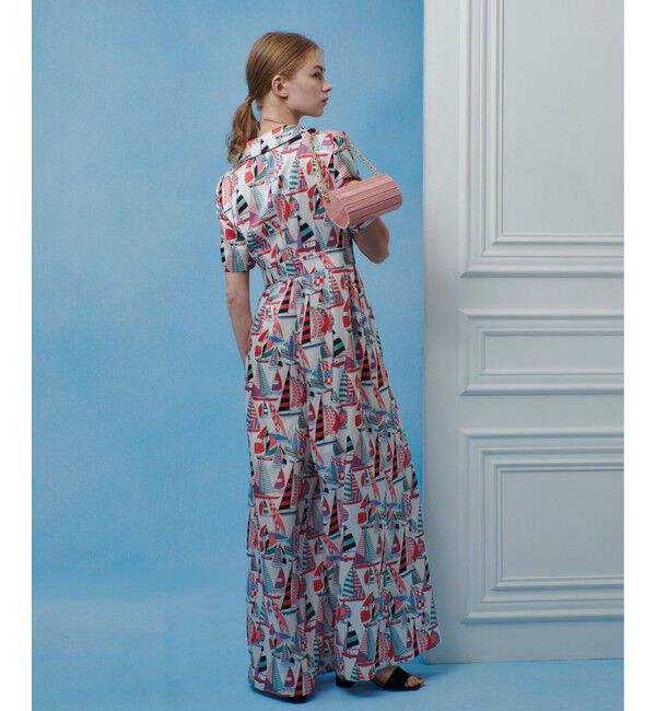 LOULOU WILLOUGHBY「【LOULOU WILLOUGHBY】RATTI マリーナプリントオールインワン」|オールインワン|