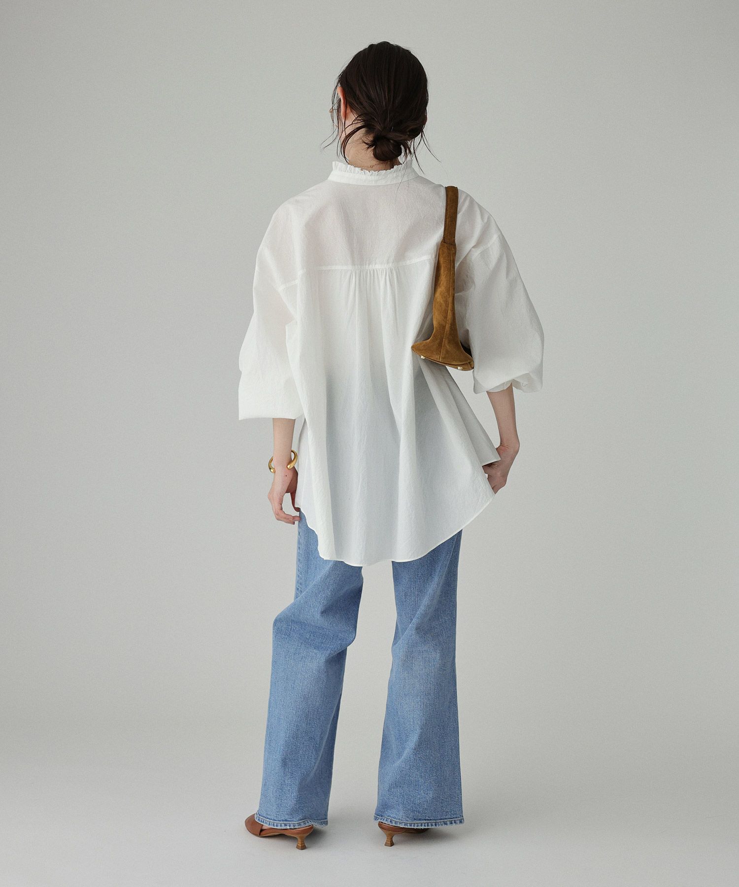 BABYLONE「コードレーンギャザーブラウス」|シャツ・ブラウス|