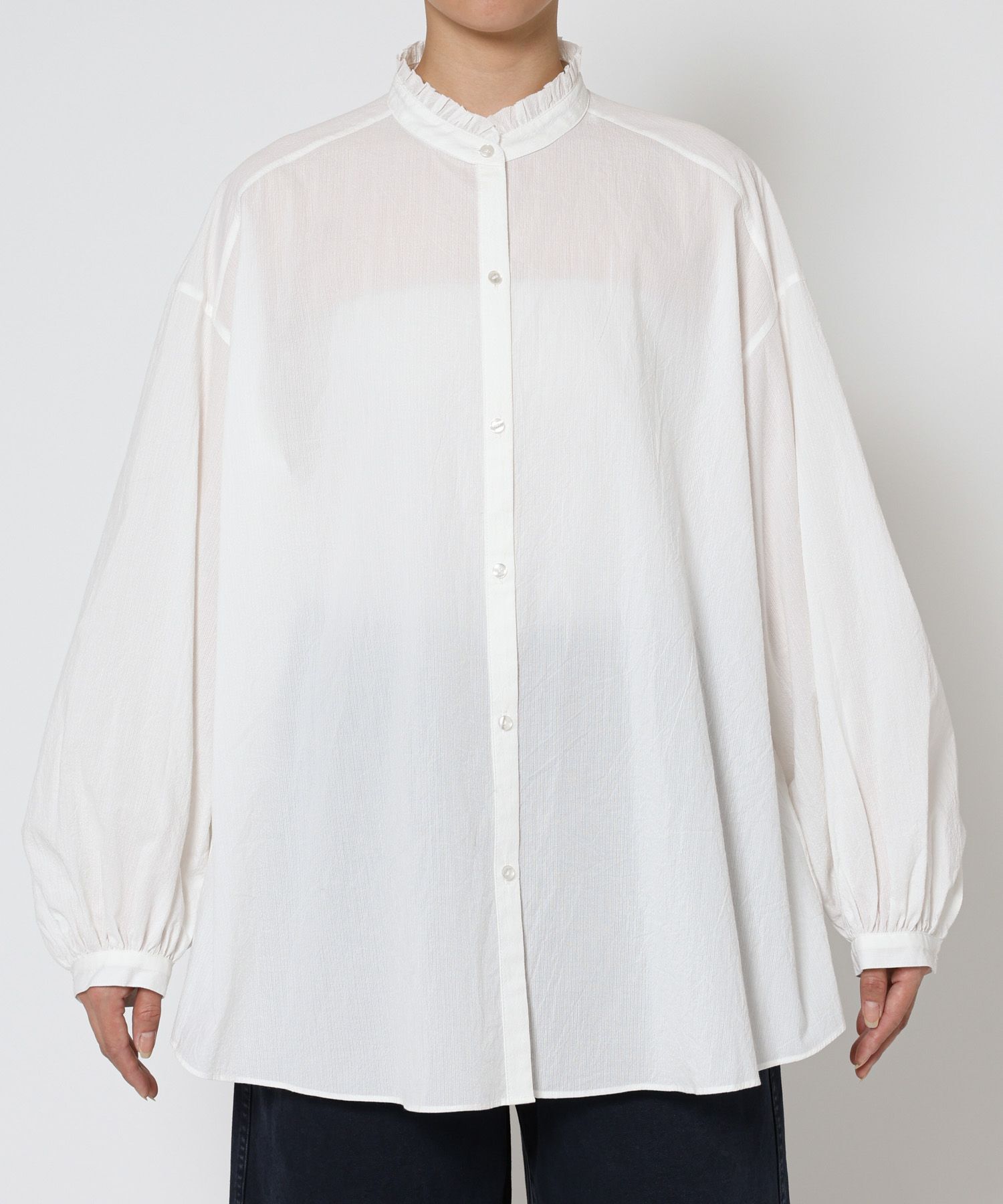 BABYLONE「コードレーンギャザーブラウス」|シャツ・ブラウス|