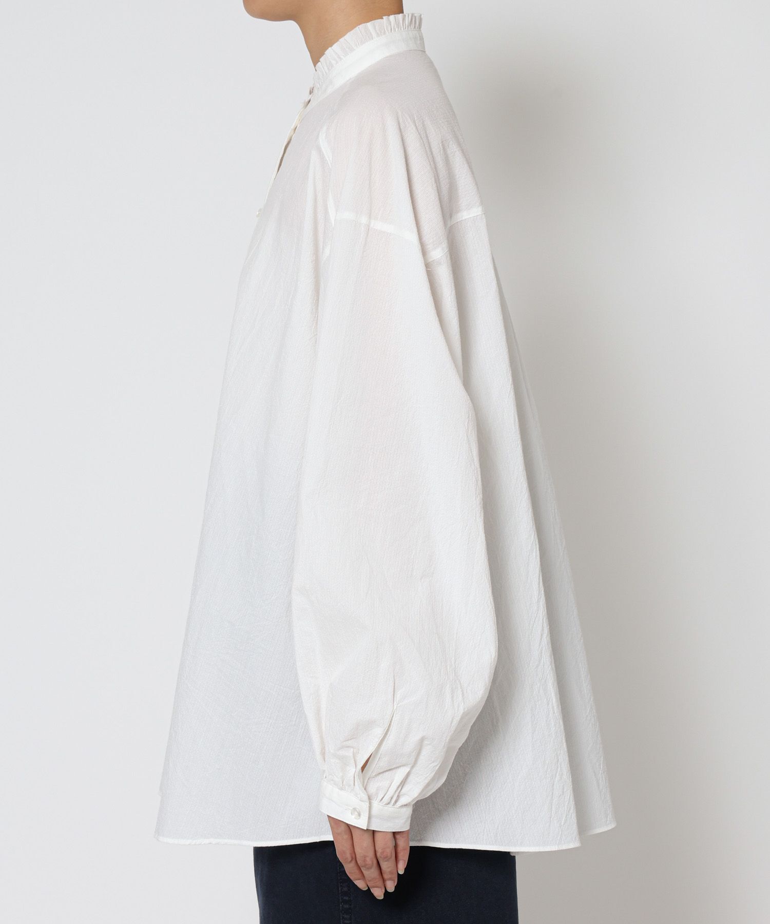 BABYLONE「コードレーンギャザーブラウス」|シャツ・ブラウス|