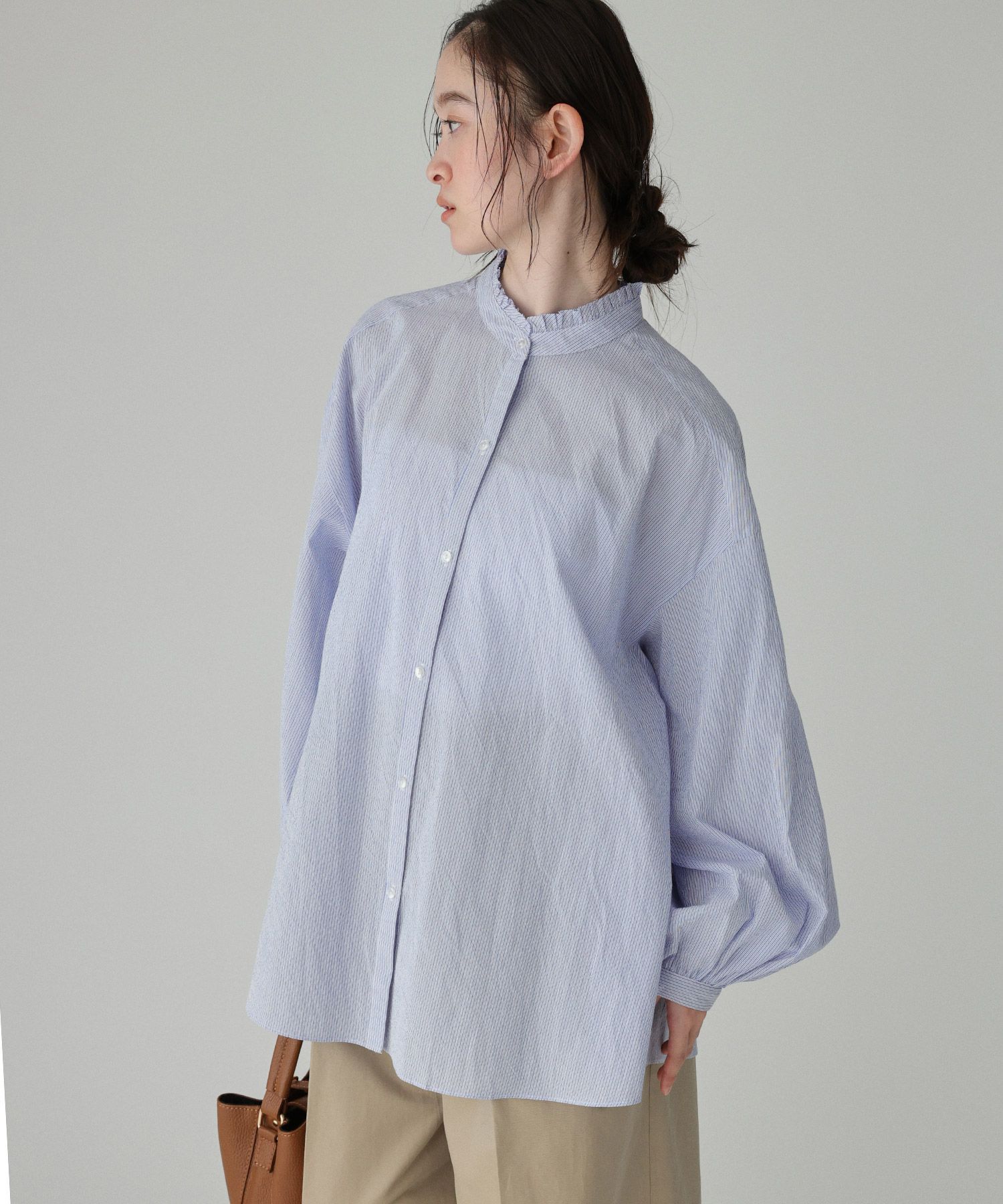 BABYLONE「コードレーンギャザーブラウス」|シャツ・ブラウス|