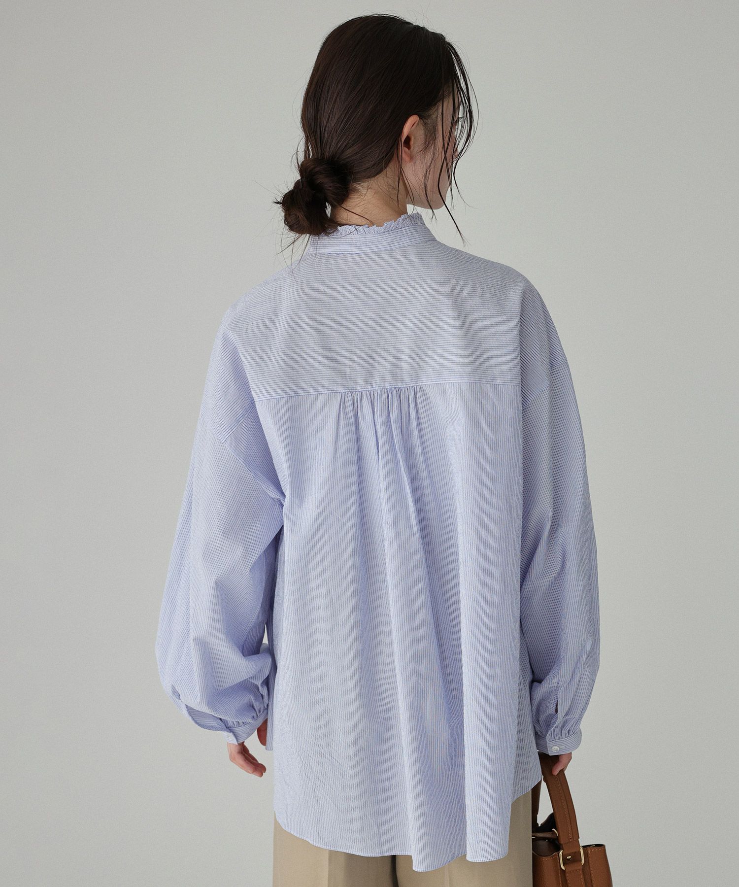 BABYLONE「コードレーンギャザーブラウス」|シャツ・ブラウス|