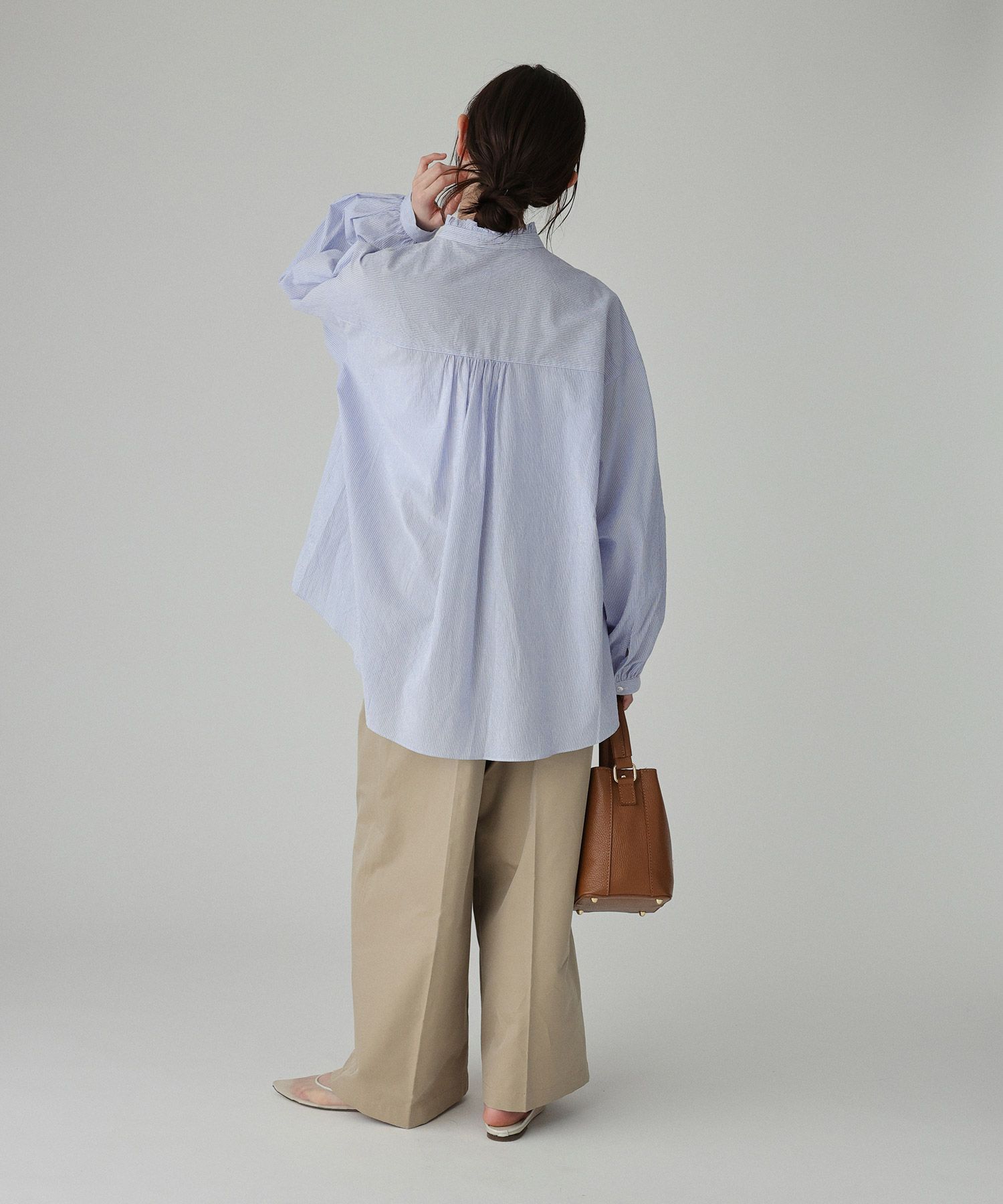 BABYLONE「コードレーンギャザーブラウス」|シャツ・ブラウス|