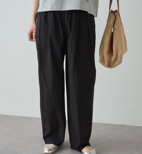  「【リニューアル/M・Lサイズあり】高密度コットン製品染めコクーンパンツ」|その他|ブラック