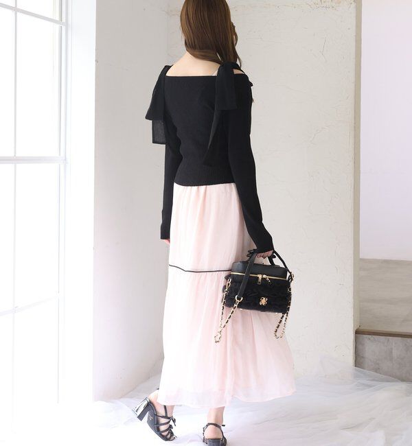  「カーディガンセット配色ワンピース」|ワンピース|