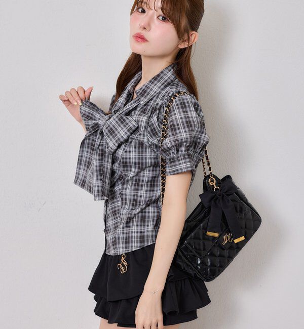  「チャームベルト付きティアードミニスカパン」|スカート|