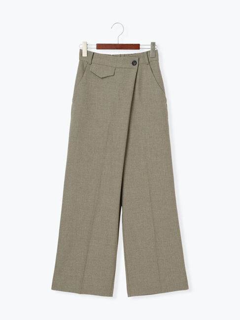 Te chichi「【宮本茉由着用】アシンメトリータックストレートパンツ《2025spring catalog item》」|その他|