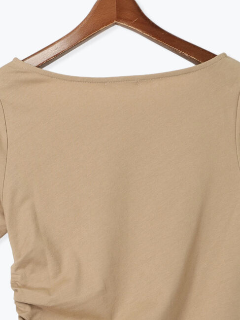 Te chichi「アシメネックハーフスリーブトップス」|Tシャツ・カットソー|