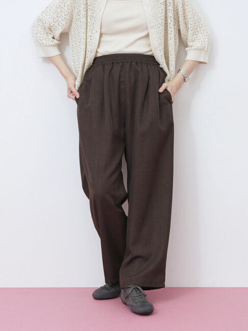 Samansa Mos2 blue「タックイージーパンツ」|その他|