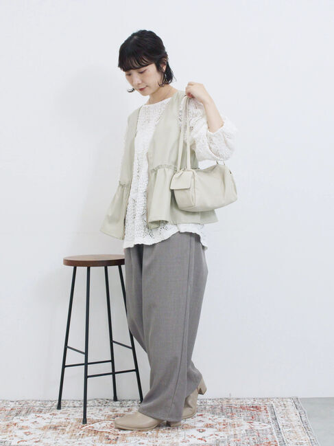 Samansa Mos2 blue「タックイージーパンツ」|その他|