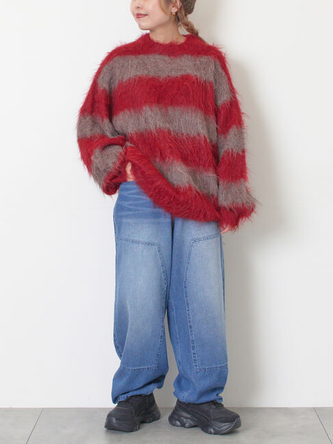 SM2「シャギーワイドボーダーニット」|ニット・セーター|