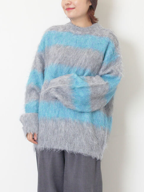 SM2「シャギーワイドボーダーニット」|ニット・セーター|